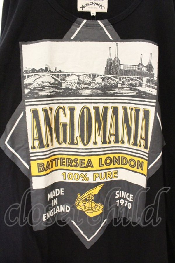 画像2: ANGLOMANIA 中古 / ロゴptBIGTシャツ 38 ブラック  O-26-07-12-049-to-YM-OS (2)