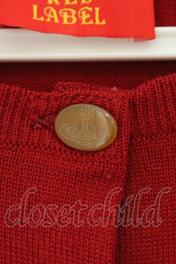画像3: ヴィヴィアンウエストウッド 中古 / カラーオーブ刺繍カーディガン M レッド  O-26-07-12-001-to-YM-OS (3)