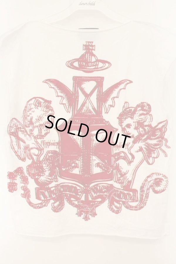 画像2: ヴィヴィアンウエストウッド 中古 / FASHION　VANITY スクエアTシャツ OS ホワイトｘレッド  O-26-07-12-051-ts-YM-OS (2)
