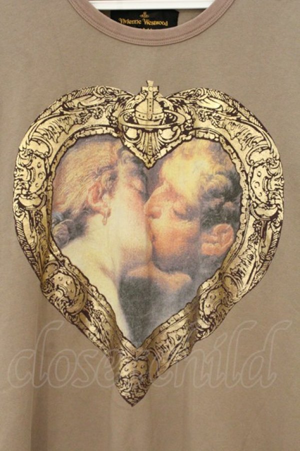 画像2: ANGLOMANIA 中古 / HERCULES KISS GUSSETスウェット XS ライトブラウン  O-26-07-12-053-to-YM-OS (2)