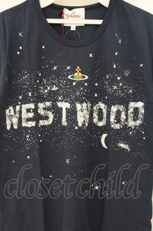 画像2: ヴィヴィアンウエストウッド 中古 / ミルキーウェイTシャツ M ネイビー  O-26-07-12-056-ts-YM-OS (2)