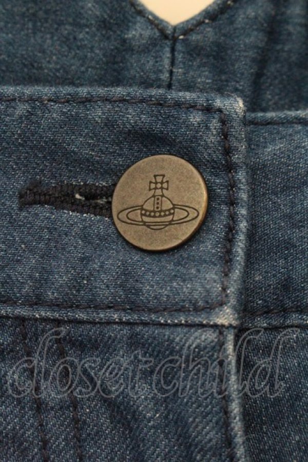 画像2: ヴィヴィアンウエストウッド 中古 / タックサルエルデニムパンツ S インディゴ  O-26-07-12-061-pa-YM-OS (2)