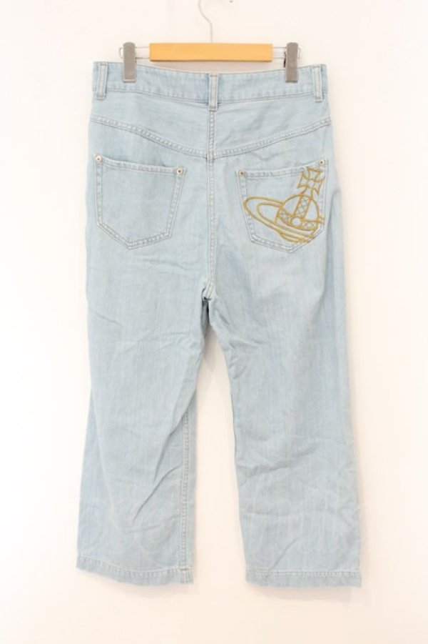 画像3: ヴィヴィアンウエストウッド 中古 / カットポケットストレートデニムパンツ 2 ライトインディゴ  O-26-07-12-062-pa-YM-OS (3)