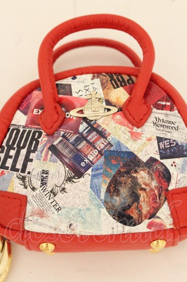 画像2: ヴィヴィアンウエストウッド 中古 / BAG 小銭入レ  レッドｘゴールド  O-26-07-12-076-gd-YM-OS (2)
