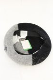 画像3: ヴィヴィアンウエストウッド 中古 / バイカラーベレー帽  ブラックｘグレー  O-26-07-12-082-ha-YM-OS (3)