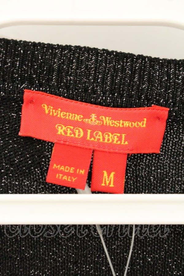 画像5: ヴィヴィアンウエストウッド 中古 / カラーオーブ刺繍グリッターニットカーディガン M ブラック  O-26-07-12-009-to-YM-OS (5)