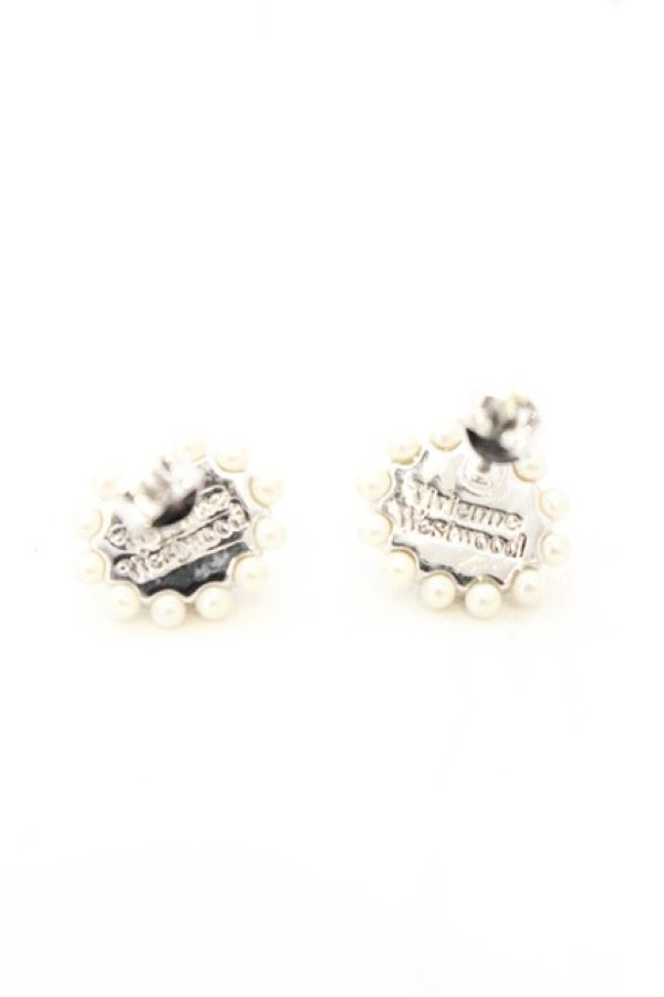 画像4: ヴィヴィアンウエストウッド 中古 / Beth Earrings（ベス）  シルバーｘホワイト  O-26-07-12-091-ac-YM-OS (4)