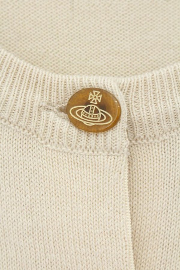 画像3: ヴィヴィアンウエストウッド 中古 / カラーオーブ刺繍カーディガン M ライトベージュ  O-26-07-12-011-to-YM-OS (3)