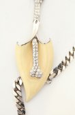 画像2: 【Vintageオークション】ヴィヴィアンウエストウッド 中古 / フラワーボーンネックレス  クリームｘシルバー  O-26-07-25-016-ac-YM-OS (2)