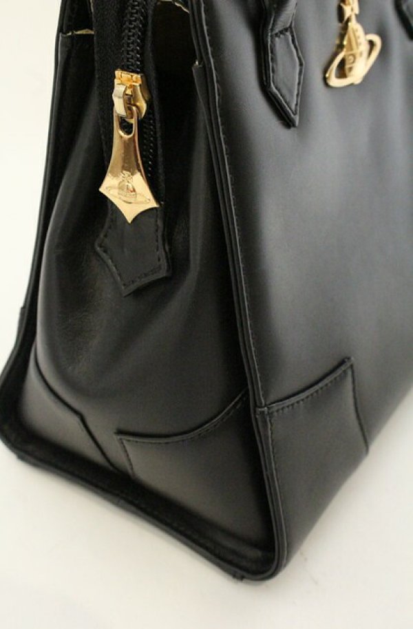 画像4: 【Vintage放出】ヴィヴィアンウエストウッド 中古 / プレーンバッグ（S）  ブラック  O-26-07-25-021-ba-YM-OS (4)