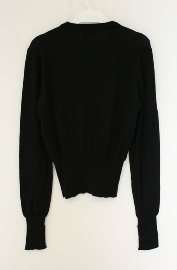 画像5: 【Vintage放出】ヴィヴィアンウエストウッド 中古 / カラーオーブ刺繍Vネックニット  ブラック  O-26-07-25-1013-to-YM-OS (5)