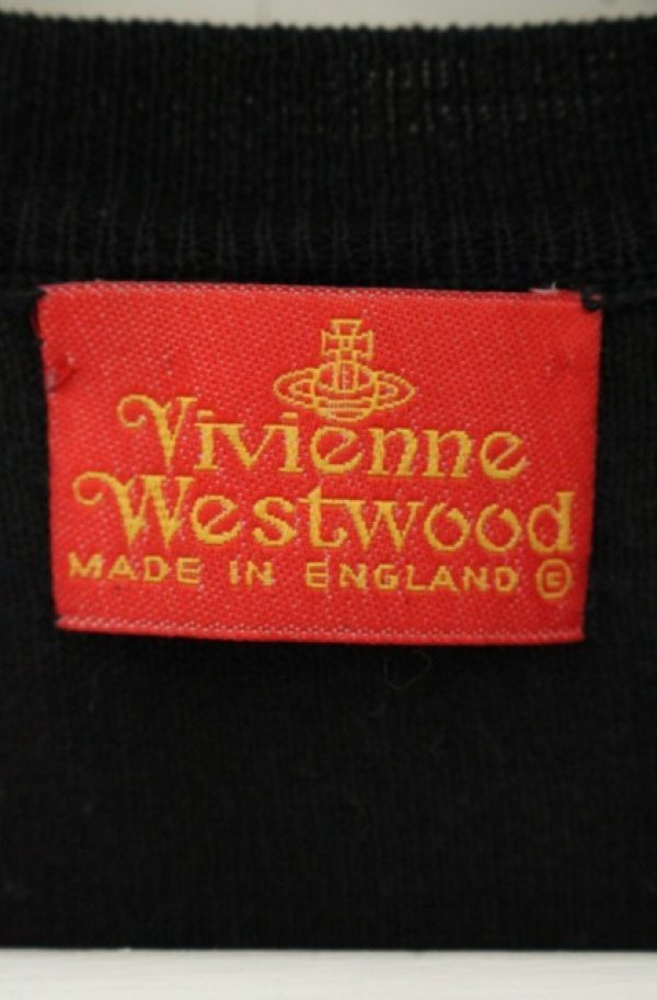 画像4: 【Vintage放出】ヴィヴィアンウエストウッド 中古 / ビッグオーブ刺繍カーディガン  ブラック  O-26-07-25-1014-to-YM-OS (4)