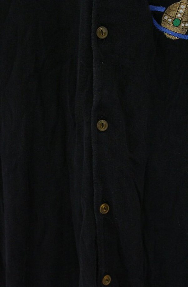 画像5: 【Vintage放出】ヴィヴィアンウエストウッド 中古 / ビッグオーブ刺繍カーディガン  ブラック  O-26-07-25-1014-to-YM-OS (5)