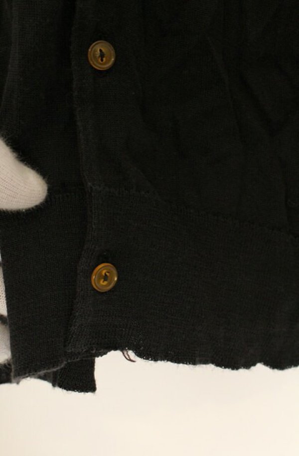 画像7: 【Vintage放出】ヴィヴィアンウエストウッド 中古 / ビッグオーブ刺繍カーディガン  ブラック  O-26-07-25-1014-to-YM-OS (7)