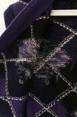 画像7: 【Vintage放出】ヴィヴィアンウエストウッド 中古 / オーブ刺繍アーガイルベスト 42 パープル  O-26-07-25-1017-to-YM-OS (7)