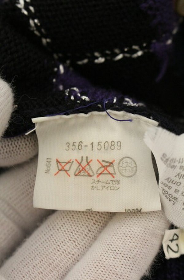 画像8: 【Vintage放出】ヴィヴィアンウエストウッド 中古 / オーブ刺繍アーガイルベスト 42 パープル  O-26-07-25-1017-to-YM-OS (8)