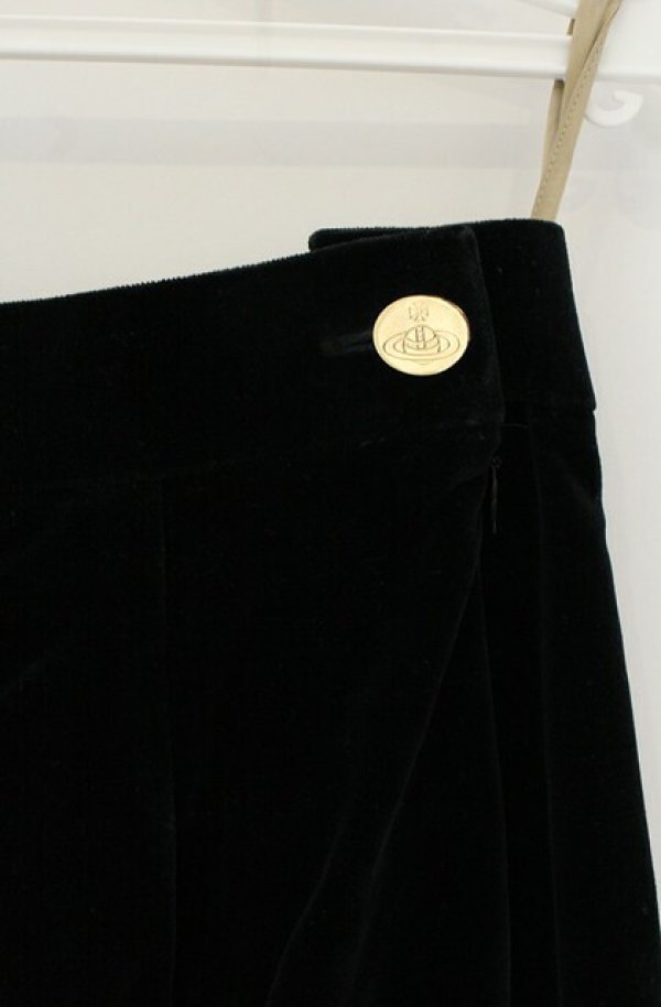 画像2: 【Vintage放出】ヴィヴィアンウエストウッド 中古 / 別珍ペンシルスカート M ブラック  O-26-07-25-1021-sk-YM-OS (2)