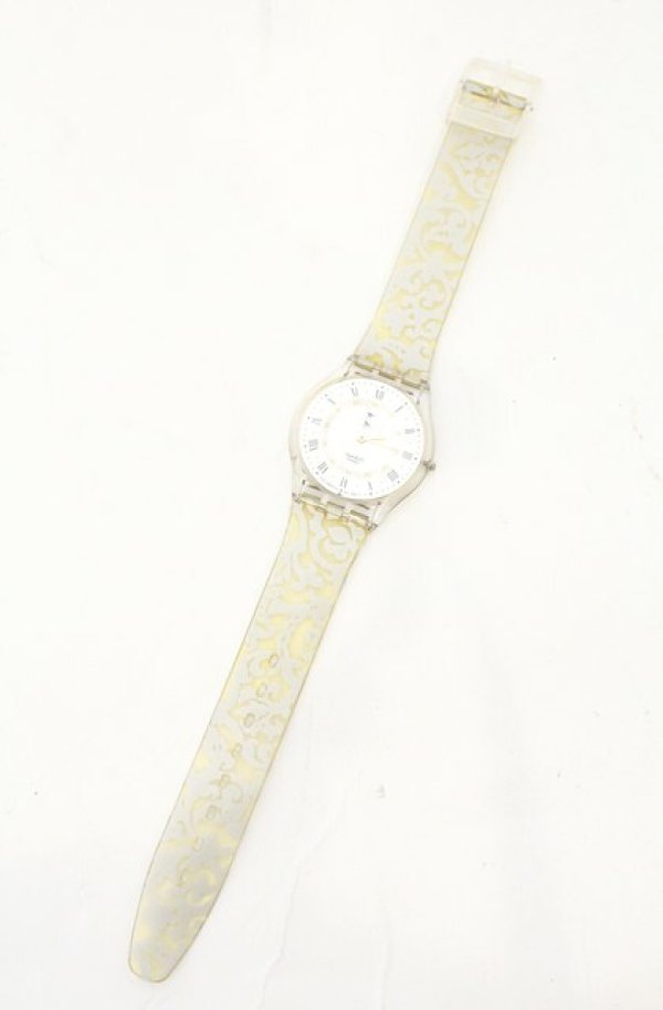 画像4: 【Vintage放出】ヴィヴィアンウエストウッド 中古 / フライングタイムスウォッチ  クリアｘゴールド  O-26-07-25-1023-ac-YM-OS (4)