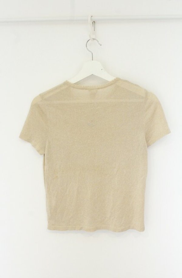画像7: 【Vintage放出】ヴィヴィアンウエストウッド 中古 / グリッタニットTシャツ S ゴールド  O-26-07-25-1003-to-YM-OS (7)