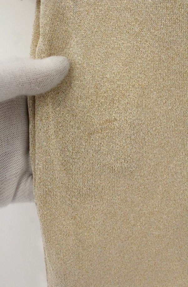 画像8: 【Vintage放出】ヴィヴィアンウエストウッド 中古 / グリッタニットTシャツ S ゴールド  O-26-07-25-1003-to-YM-OS (8)