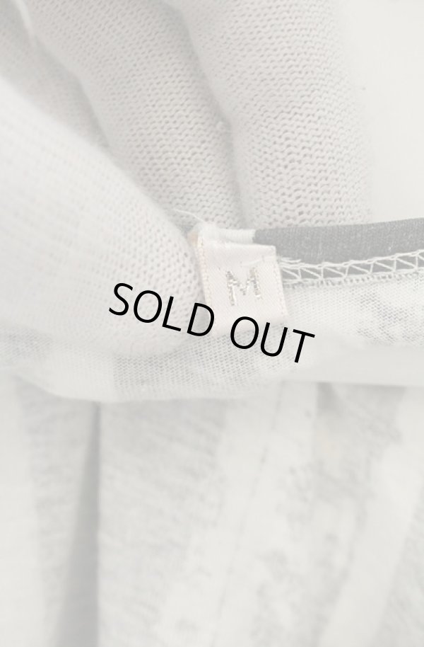 画像5: 【Vintage放出】ヴィヴィアンウエストウッド 中古 / カラーオーブ刺繍ストライプ五分袖ショートトップス M ブラックｘホワイト  O-26-07-25-1005-ts-YM-OS (5)