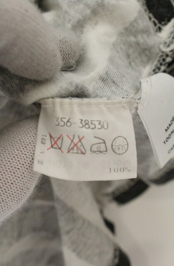 画像6: 【Vintage放出】ヴィヴィアンウエストウッド 中古 / カラーオーブ刺繍ストライプ五分袖ショートトップス M ブラックｘホワイト  O-26-07-25-1005-ts-YM-OS (6)