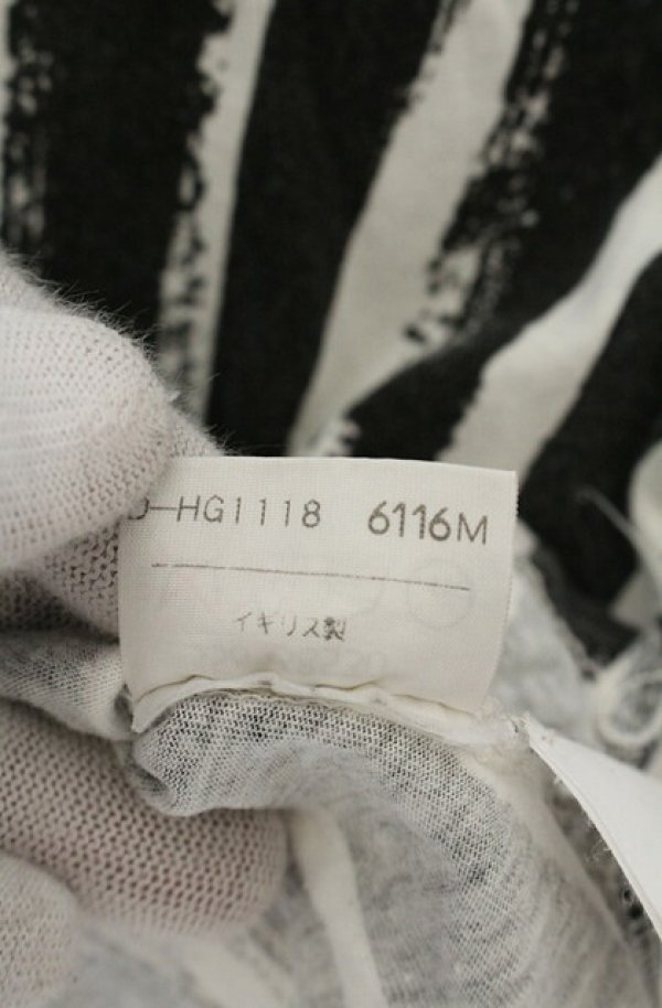 画像7: 【Vintage放出】ヴィヴィアンウエストウッド 中古 / カラーオーブ刺繍ストライプ五分袖ショートトップス M ブラックｘホワイト  O-26-07-25-1005-ts-YM-OS (7)