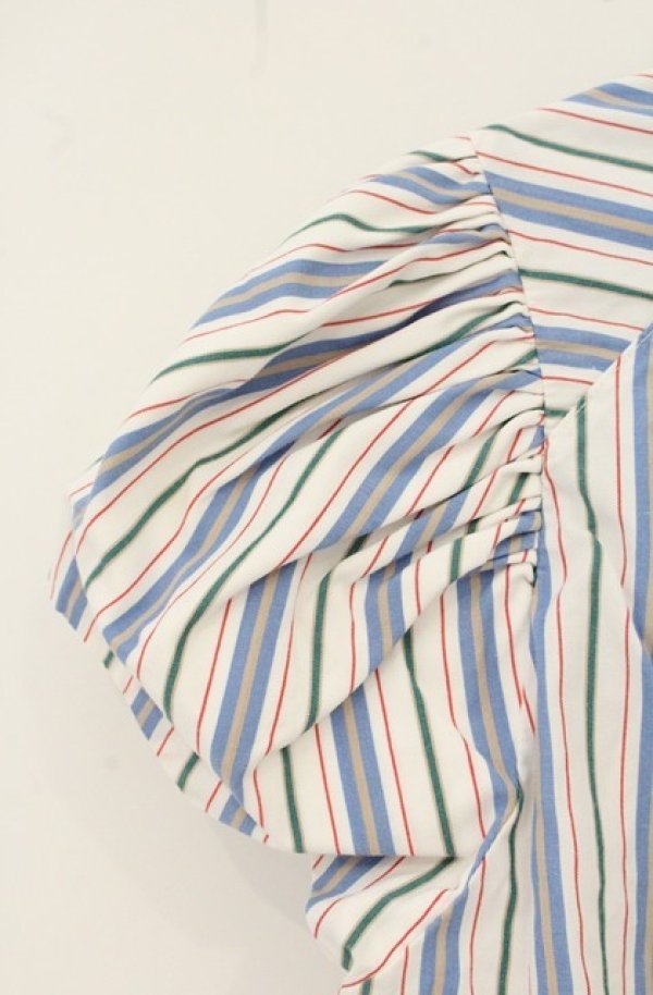 画像6: 【Vintage放出】ヴィヴィアンウエストウッド 中古 / ストライプブラウス 12 ブルーｘホワイト  O-26-07-25-1011-bl-YM-OS (6)