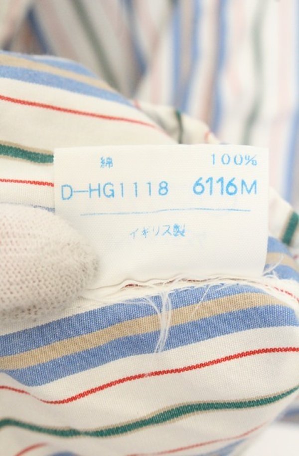画像8: 【Vintage放出】ヴィヴィアンウエストウッド 中古 / ストライプブラウス 12 ブルーｘホワイト  O-26-07-25-1011-bl-YM-OS (8)