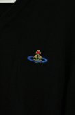 画像2: 【Vintage放出】ヴィヴィアンウエストウッド 中古 / カラーオーブ刺繍Vネックニット  ブラック  O-26-07-25-1013-to-YM-OS (2)