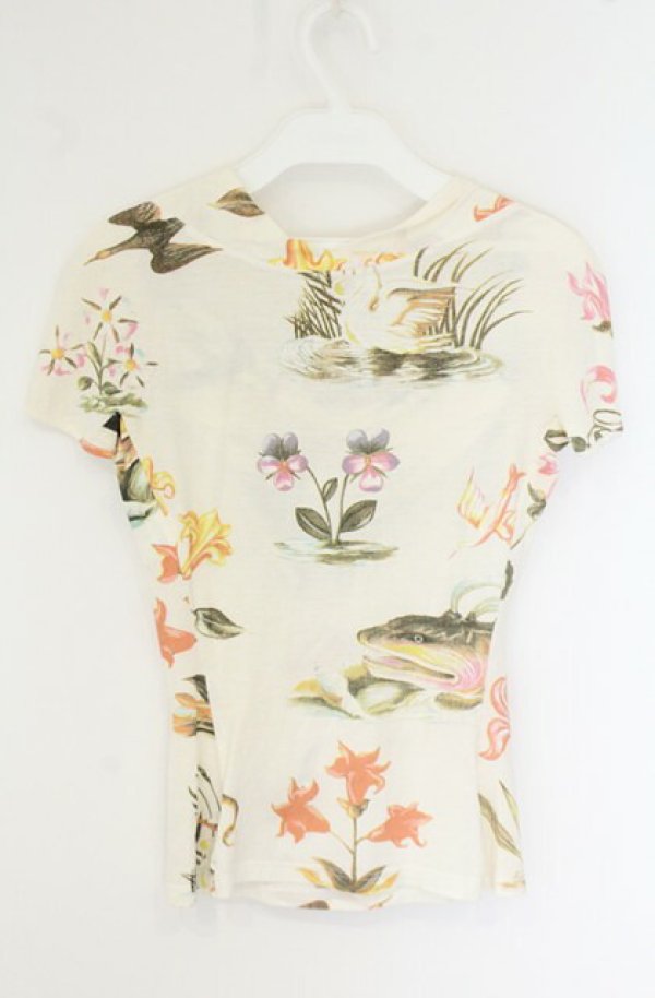 画像5: 【Vintage放出】ヴィヴィアンウエストウッド 中古 / シーモンスターTシャツ 8 アイボリー  O-26-07-25-003-ts-YM-OS (5)