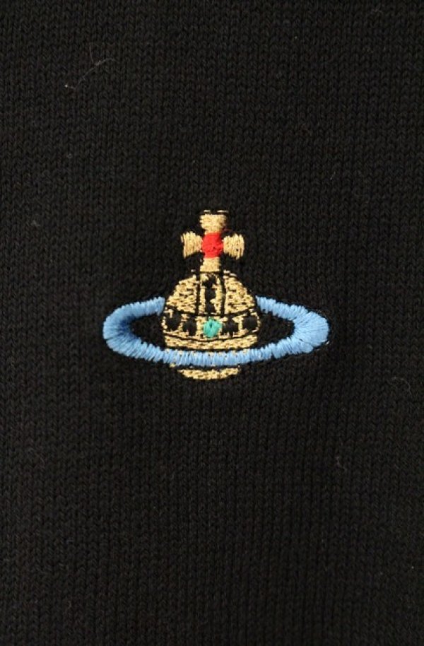 画像3: ヴィヴィアンウエストウッド 中古 / カラーオーブ刺繍カーディガン L ブラック  O-26-08-02-002-to-YM-OS (3)