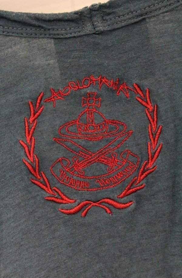 画像5: ANGLOMANIA 中古 / バック刺繍入リドレープトップス S ブルー系×褪セ加工  O-26-08-02-020-to-IG-OS (5)