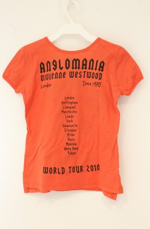 画像3: ANGLOMANIA 中古 / ペイントプリントTシャツ S オレンジ  O-26-08-02-024-ts-IG-OS (3)