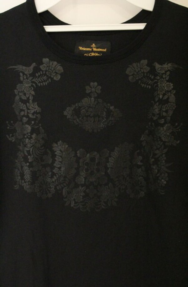 画像2: ANGLOMANIA 中古 / Floral Orb Tシャツ XS ブラック  O-26-08-02-003-ts-YM-OS (2)