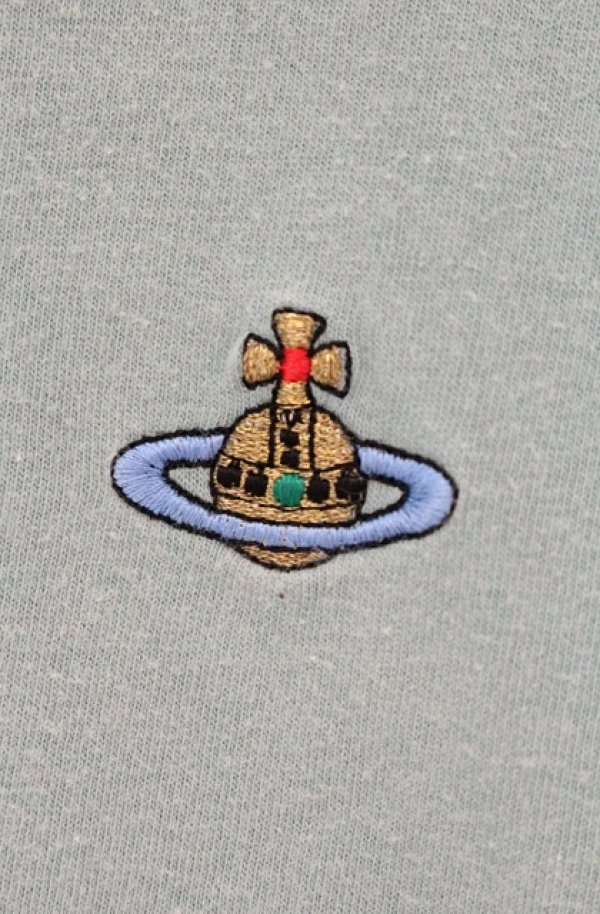 画像2: ヴィヴィアンウエストウッド 中古 / カラーオーブ刺繍Tシャツ S ミント  O-26-08-02-026-ts-IG-OS (2)