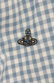 画像3: ヴィヴィアンウエストウッド MAN 中古 / ブロックチェックアシンメトリーシャツ 48 サックス×ホワイト  O-26-08-02-034-bl-IG-OS (3)