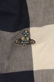 画像3: ヴィヴィアンウエストウッド MAN 中古 / ブロックチェックアシンメトリーシャツ 44 ネイビー×ホワイト  O-26-08-02-035-bl-IG-OS (3)