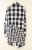 画像6: ヴィヴィアンウエストウッド MAN 中古 / ブロックチェックアシンメトリーシャツ 44 ネイビー×ホワイト  O-26-08-02-035-bl-IG-OS (6)