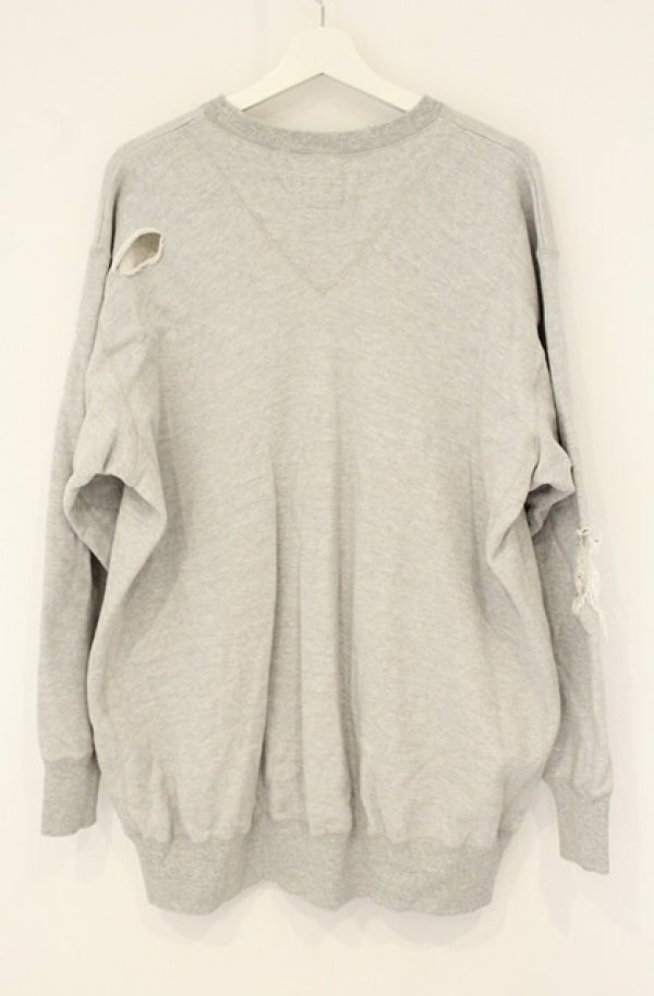画像4: ANGLOMANIA 中古 / buy less choose wellダメージスウェット 36 グレー  O-26-08-02-037-to-IG-OS (4)
