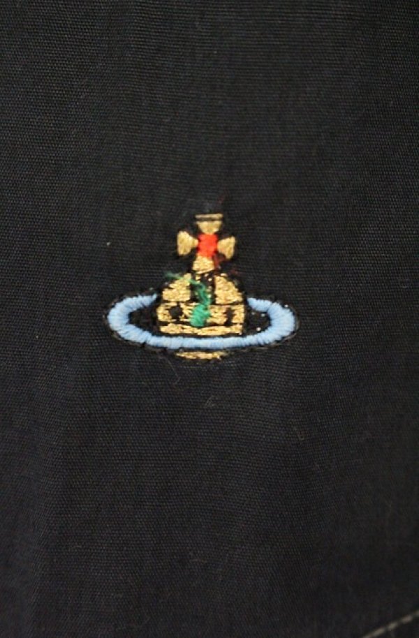 画像4: ヴィヴィアンウエストウッド 中古 / カラーオーブ刺繍半袖ブラウス  I ブラック  O-26-08-02-040-bl-IG-OS (4)