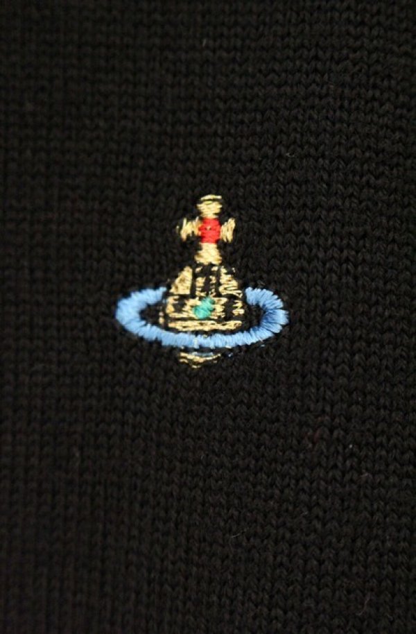 画像3: ヴィヴィアンウエストウッド 中古 / カラーオーブ刺繍カーディガン M ブラック  O-26-08-02-042-to-YM-OS (3)