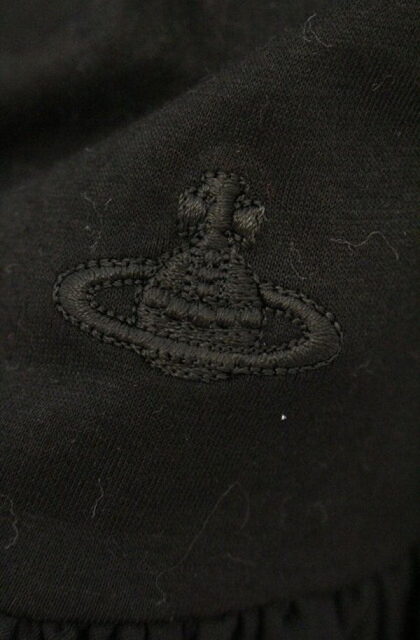 画像4: ヴィヴィアンウエストウッド 中古 / 単色オーブ刺繍変形カットワンピース 2 ブラック  O-26-08-02-005-op-IG-OS (4)