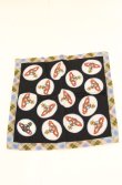 画像2: ヴィヴィアンウエストウッド 中古 / ハンカチーフ  ブラックベース×アップリケ  O-26-08-02-061-gd-IG-OS (2)