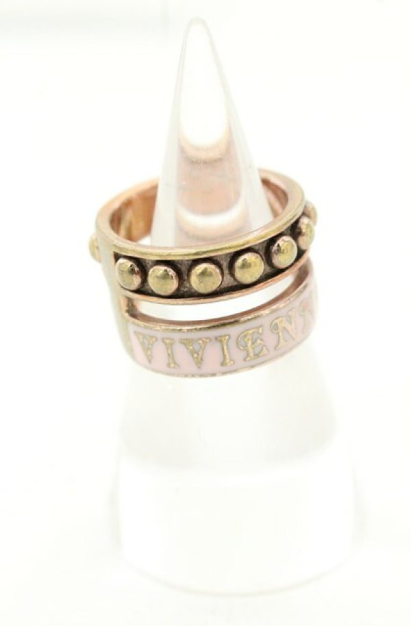 画像2: ヴィヴィアンウエストウッド 中古 / MARCELLA RING（マーセラリング） M（約12号） ゴールド×ピンク  O-26-08-02-073-rg-IG-OS (2)