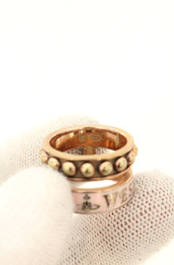 画像6: ヴィヴィアンウエストウッド 中古 / MARCELLA RING（マーセラリング） M（約12号） ゴールド×ピンク  O-26-08-02-073-rg-IG-OS (6)