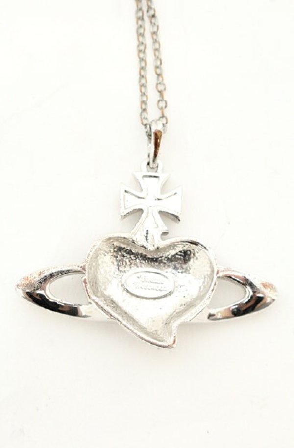 画像7: ヴィヴィアンウエストウッド 中古 / Large Diamante Heart Orb Pendant（ラージディアマンテハートオーブペンダント）  シルバー×レッド  O-26-08-02-075-nl-IG-OS (7)