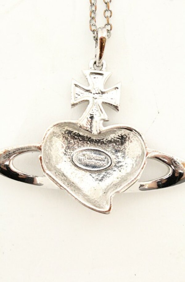 画像8: ヴィヴィアンウエストウッド 中古 / Large Diamante Heart Orb Pendant（ラージディアマンテハートオーブペンダント）  シルバー×レッド  O-26-08-02-075-nl-IG-OS (8)