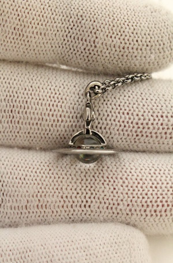 画像3: ヴィヴィアンウエストウッド 中古 / PETITE ORB NECKLACES（プチオーブネックレス）  ガンメタ  O-26-08-02-079-nl-IG-OS (3)