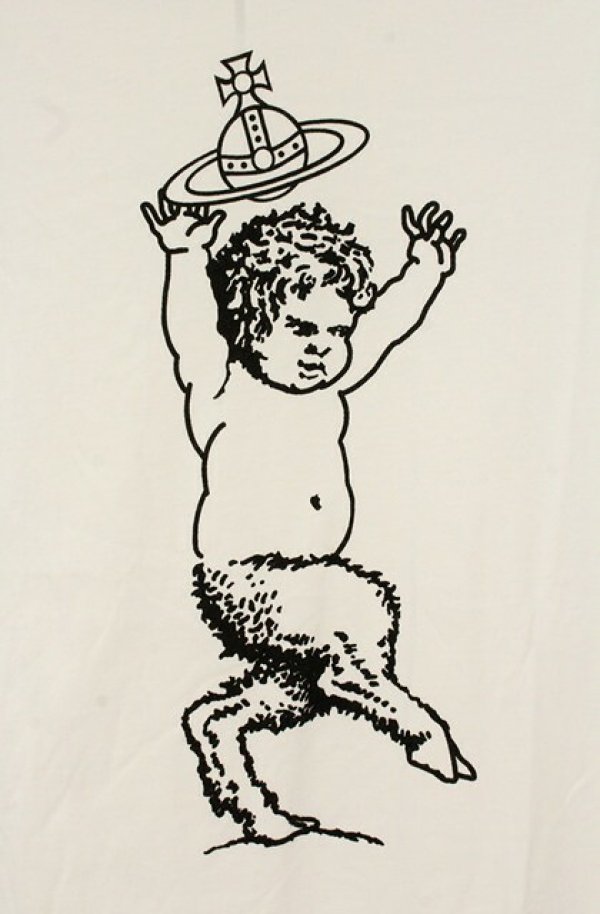 画像2: ヴィヴィアンウエストウッド 中古 / サティアプリントTシャツ XS ホワイト  O-26-08-02-008-ts-YM-OS (2)